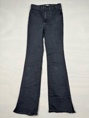 Madewell Roadtripper Skinny Flare Black Denim Stretch Women’s 25